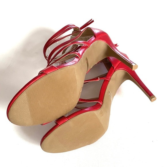 DREAM PAIRS Womens Open Toe Ankle Strappy Back Zipper Heeled Sandals, Size 9 1/2 - Picture 6 of 14